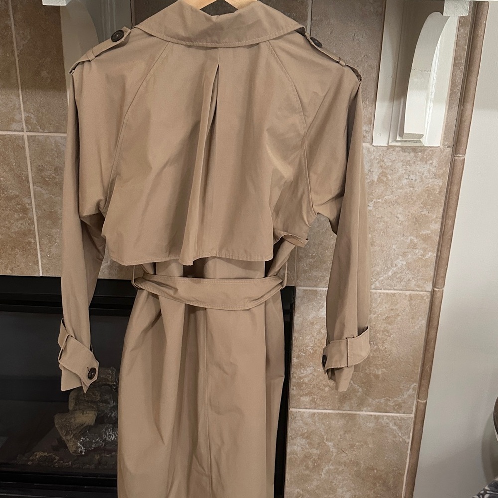 Abercrombie & Fitch Classic Camel Belted Trench Coat/ Drape Front Trench - Picture 7 of 7